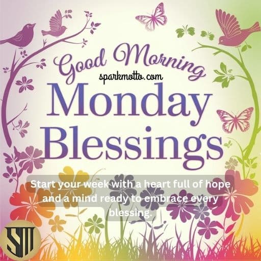 Good Morning Monday Blessings! Start your week with a heart full of hope and a mind ready to embrace every blessing