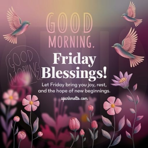 Let Friday bring you joy, rest, and the hope of new beginnings.