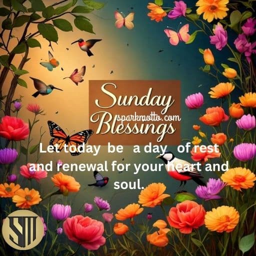 Sunday Blessings! Let today be a day of rest and renewal for your heart and soul.