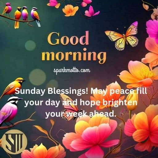 Sunday Blessings! May peace fill your day and hope brighten your week ahead.